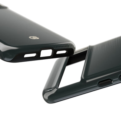 Grey Tough Phone Case for Google Pixel - Charcoal Tech Grid
