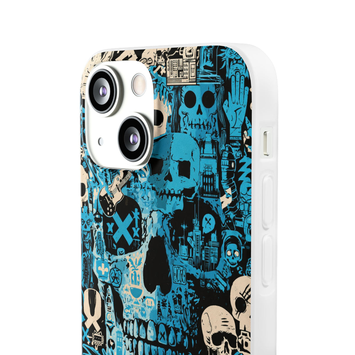 Electric Skull Graffiti · Lite Phone Case for iPhone ·  Blue