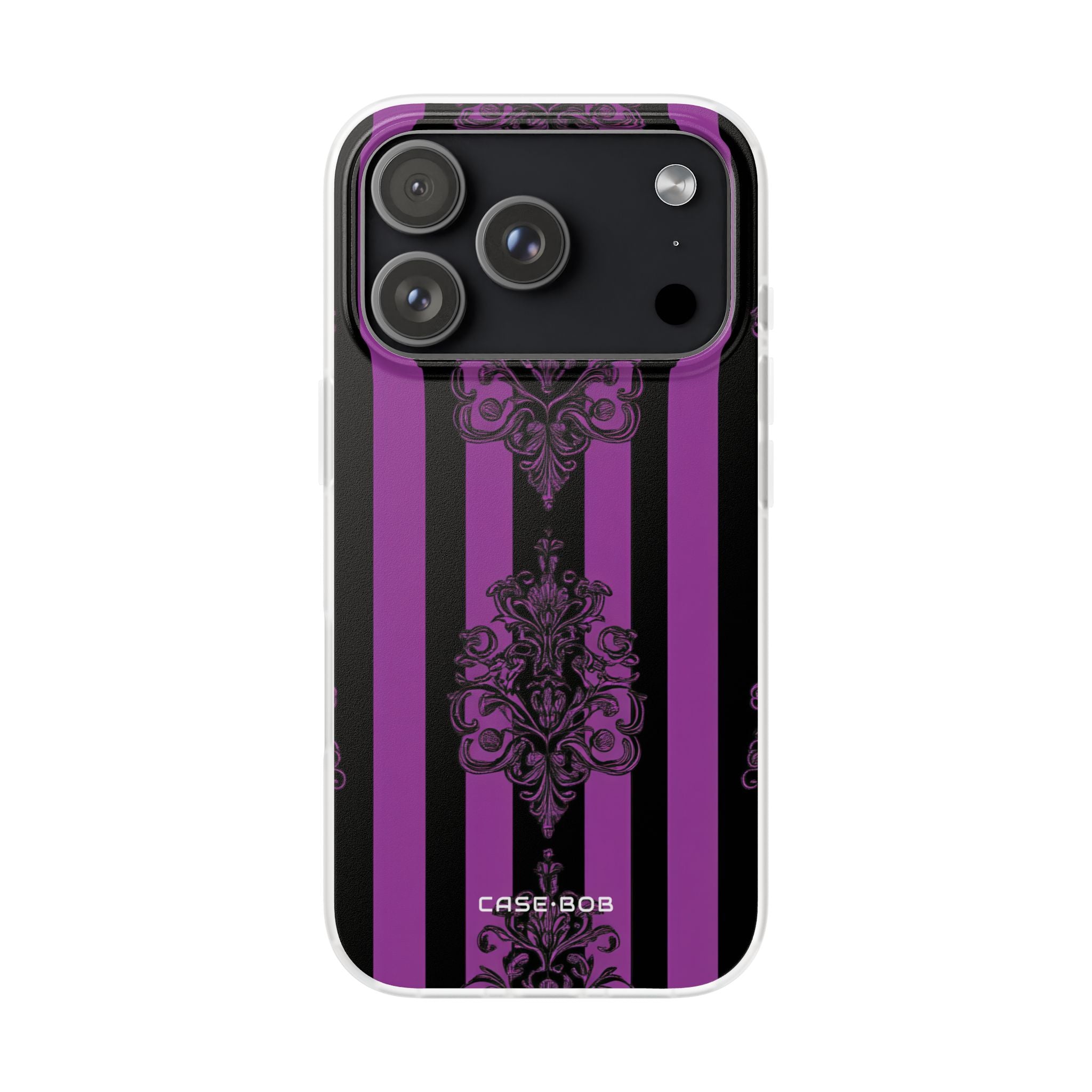 Damask Elegance Purple iPhone 17 Pro Case - Soft - CASE•BOB