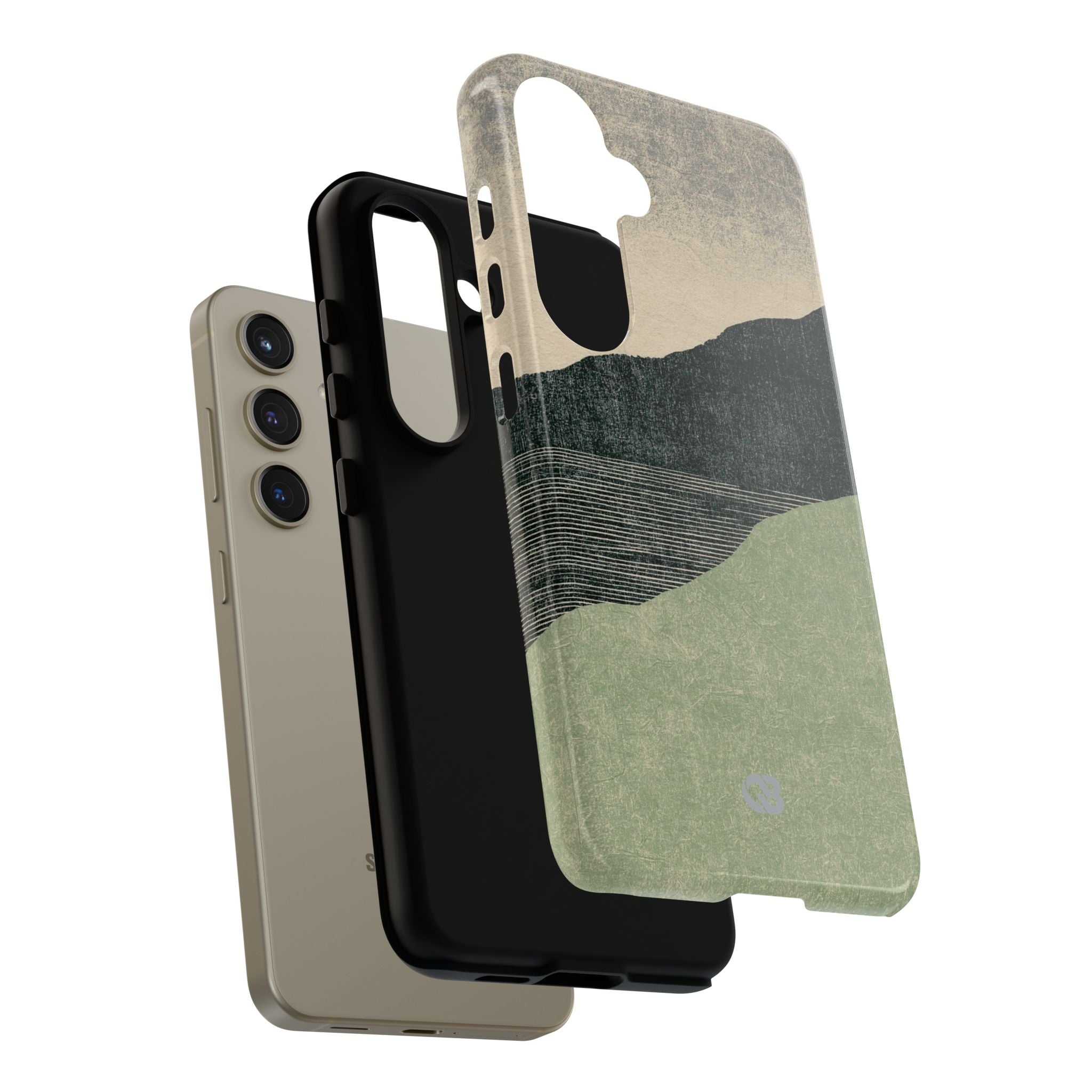 Green Tough Phone Case for Samsung - Moss Ridge Grain