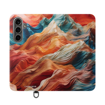 Fabric Peaks Sunset - Samsung S24 Plus Case - Wallet