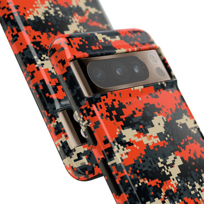 Signal Pixel Camo · Tough Phone Case for Pixel ·  Orange