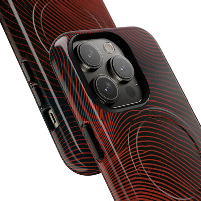 Red Tough 2.0 Magsafe Phone Case for iPhone - Terracotta Nerve Map