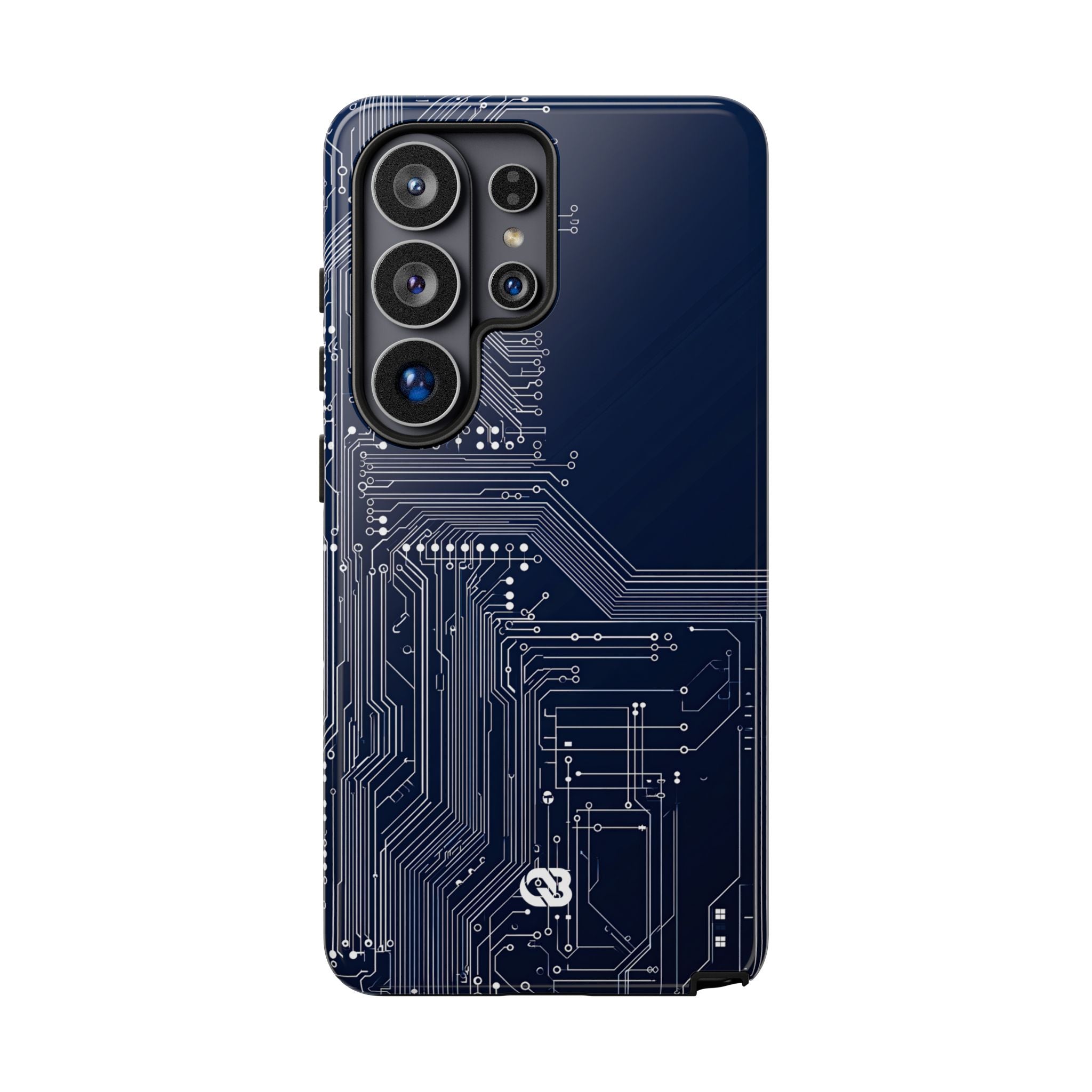 Blue Tough Phone Case for Samsung - Cobalt Data Stream