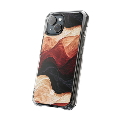 Ember Wave Dispersion · Clear Impact Magnetic Phone Case for iPhone · Red
