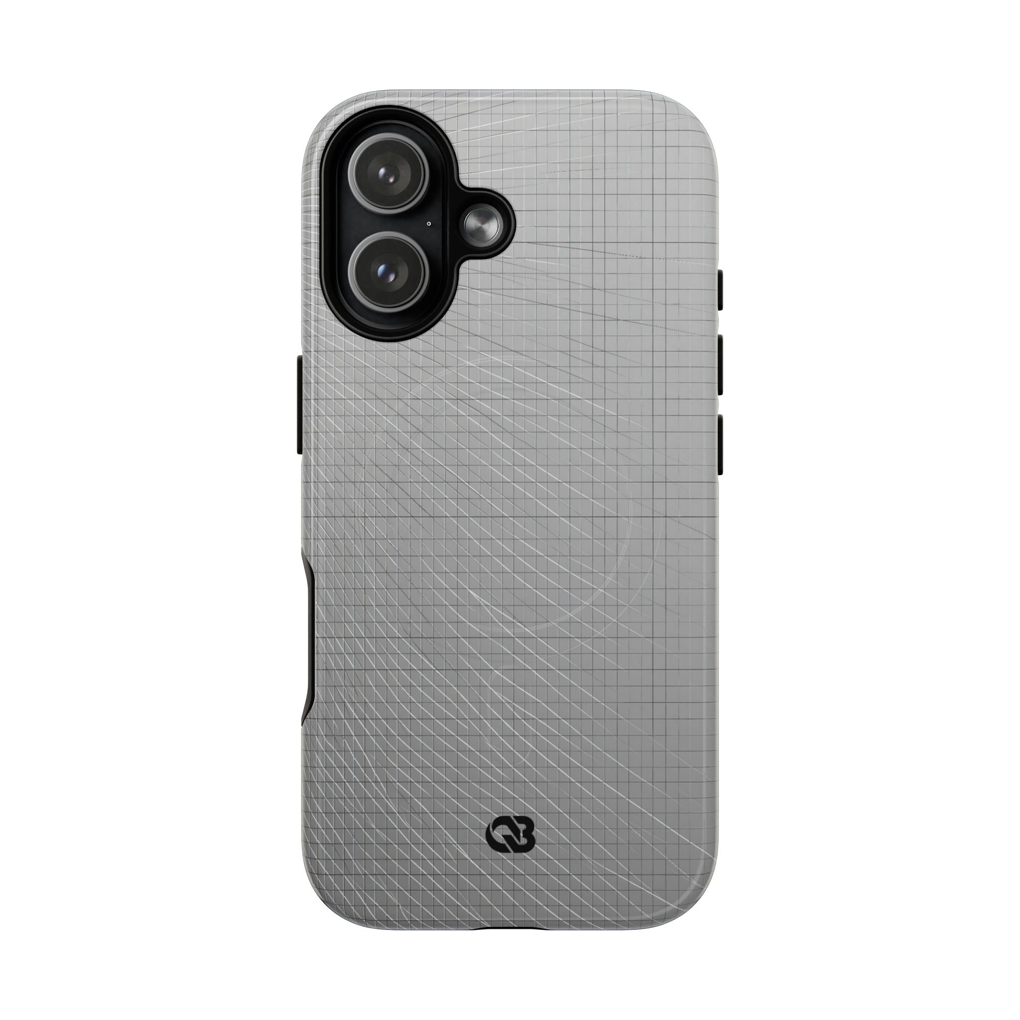 Grey Tough 2.0 Magsafe Phone Case for iPhone - Chrome Mesh Warp