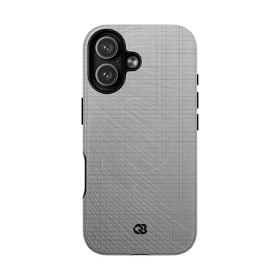 Grey Tough 2.0 Magsafe Phone Case for iPhone - Chrome Mesh Warp