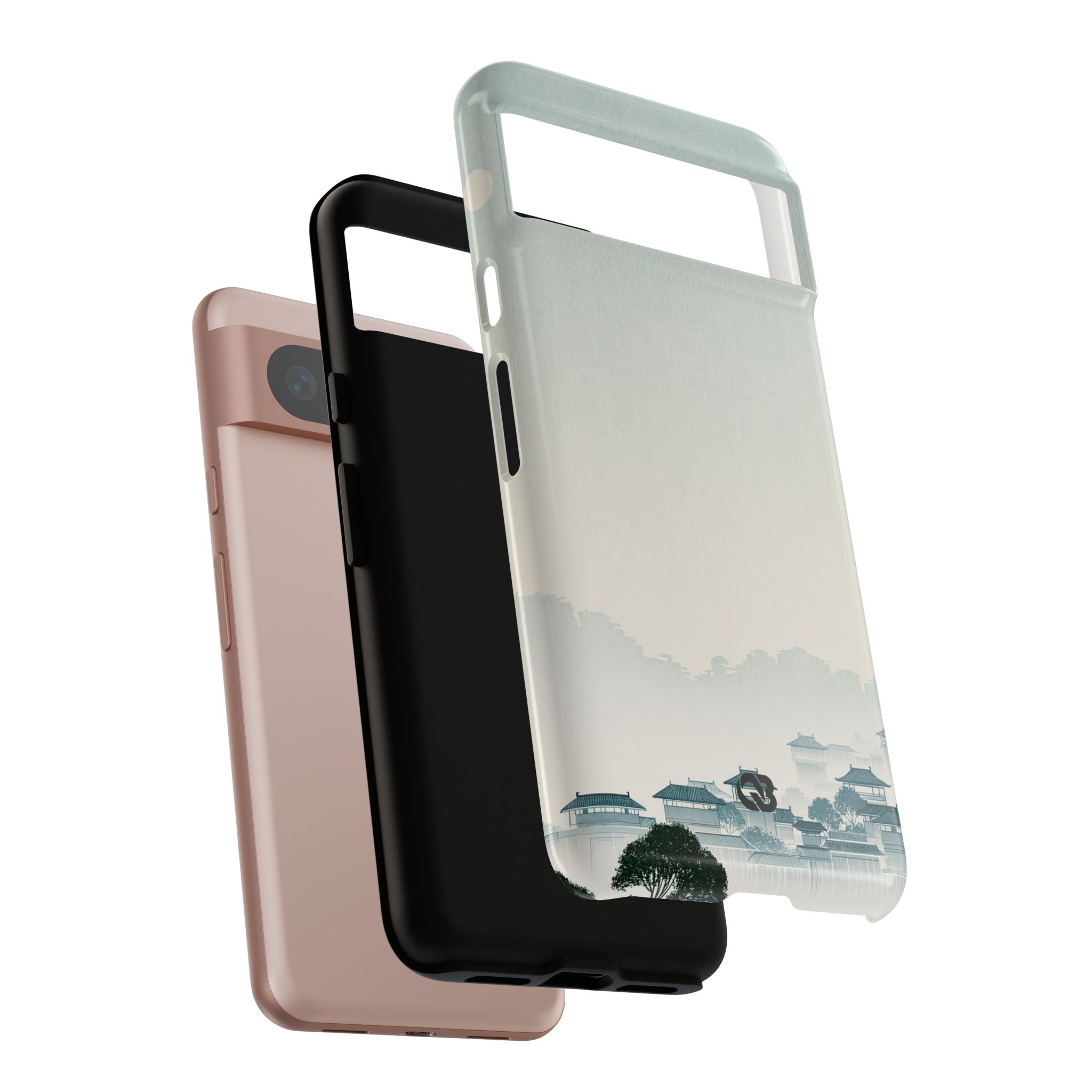 Blue Tough Phone Case for Google Pixel - Mist Valley Pagoda