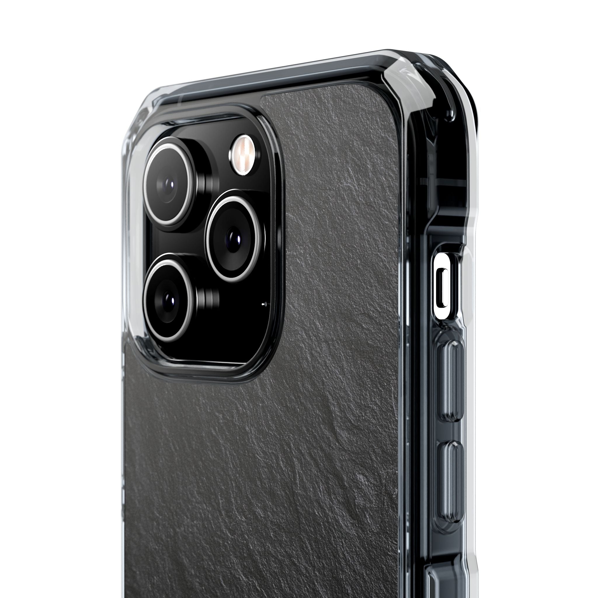 Black Impact MagSafe Phone Case for iPhone - Raw Obsidian Slate