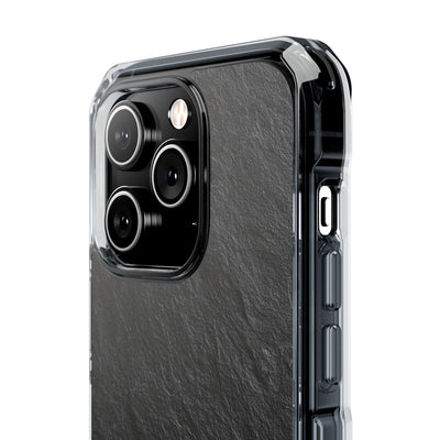Black Impact MagSafe Phone Case for iPhone - Raw Obsidian Slate