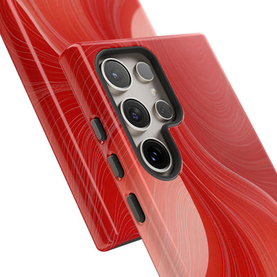 Crimson Contour · Tough Phone Case for Samsung · Red