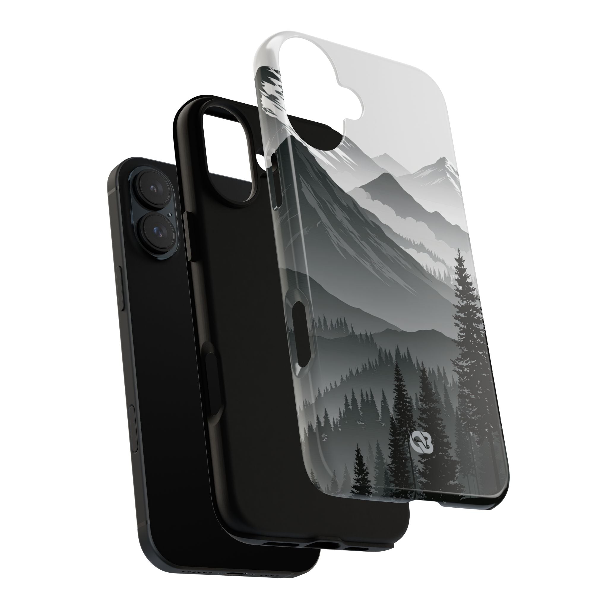 Grey Tough Phone Case for iPhone - Granite Ridge Mist