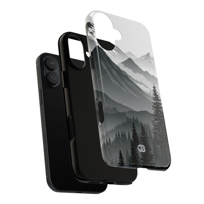 Grey Tough Phone Case for iPhone - Granite Ridge Mist