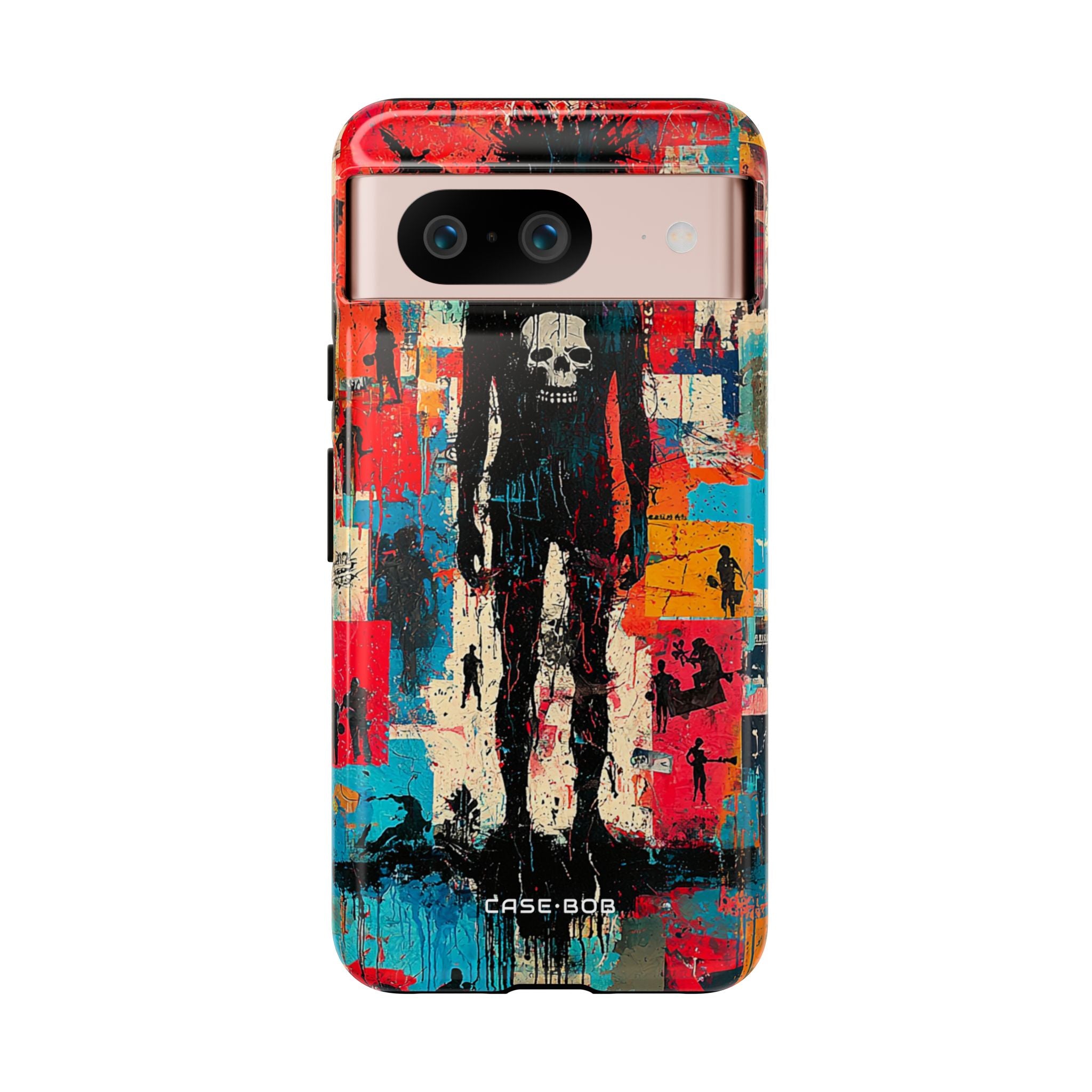 Stachelige Totenkopf-Silhouette Google Pixel 8 Case - Tough