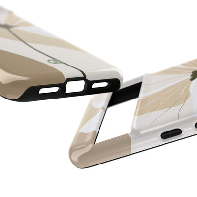 Beige Tough Phone Case for Google Pixel - Sage Linen Magnolia