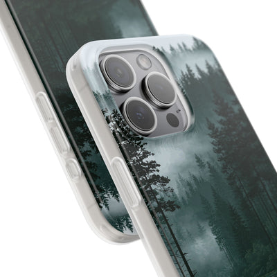 Green Lite Phone Case for iPhone - Misty Evergreen Mirror