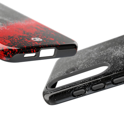 Crimson Noir Drip · Tough Phone Case for Samsung · Black