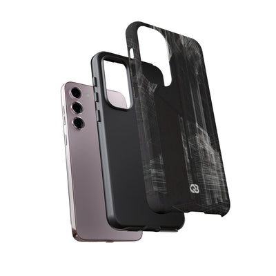 Black Tough Phone Case for Samsung - Ghost Urban Wireframe