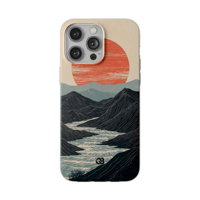 Beige Lite Phone Case for iPhone - Crimson Ridge Flow