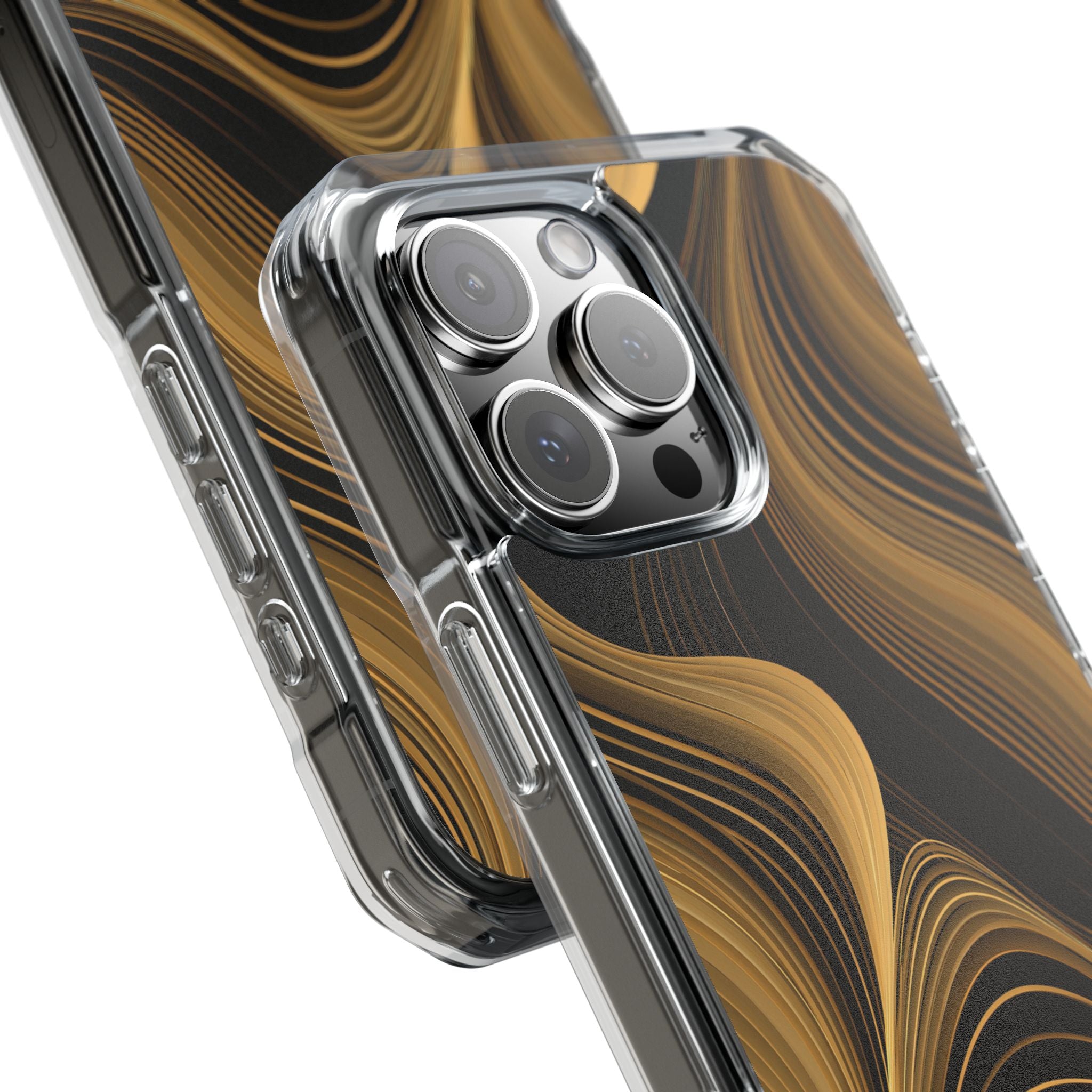 Gold Impact MagSafe Phone Case for iPhone - Molten Copper Strands