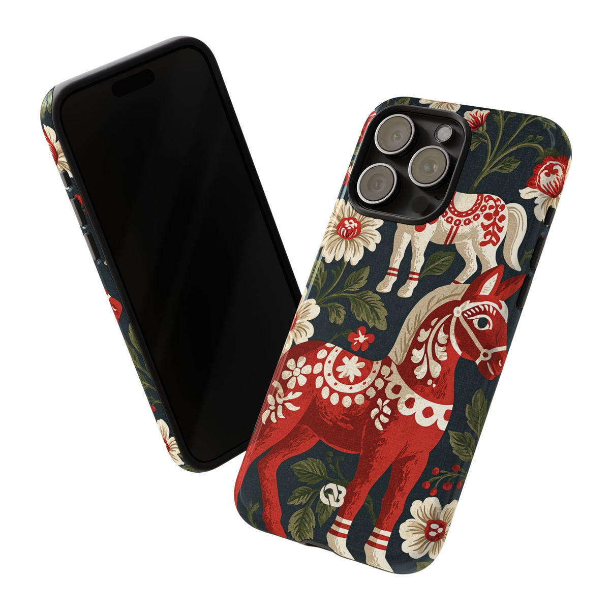 Nordic Dala Meadow · Tough Phone Case for iPhone · Red