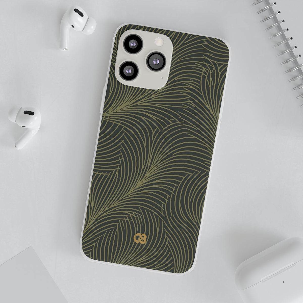 Midnight Palm Frond · Lite Phone Case for iPhone ·  Green