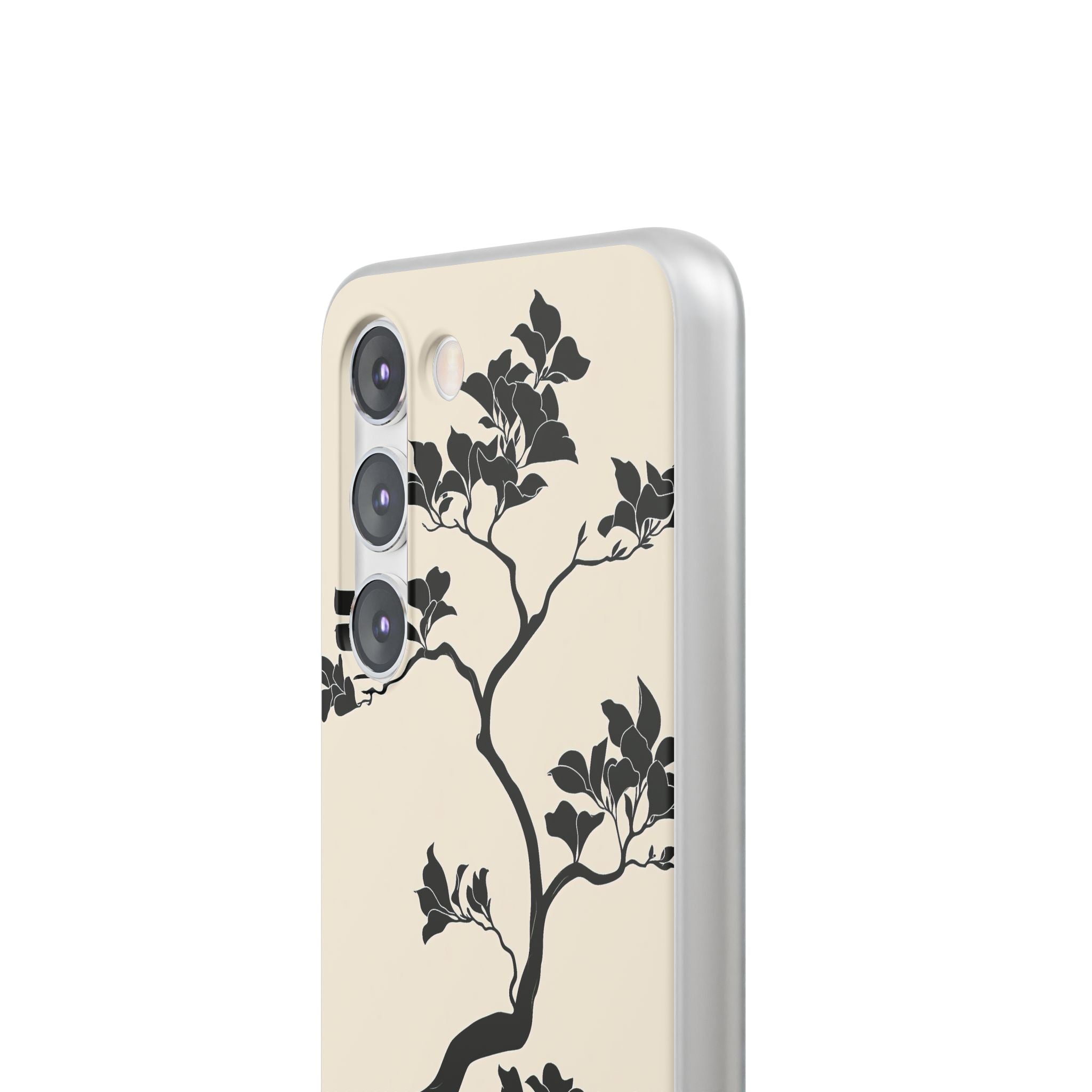 Beige Lite Phone Case for Samsung - Obsidian Bonsai Silhouette