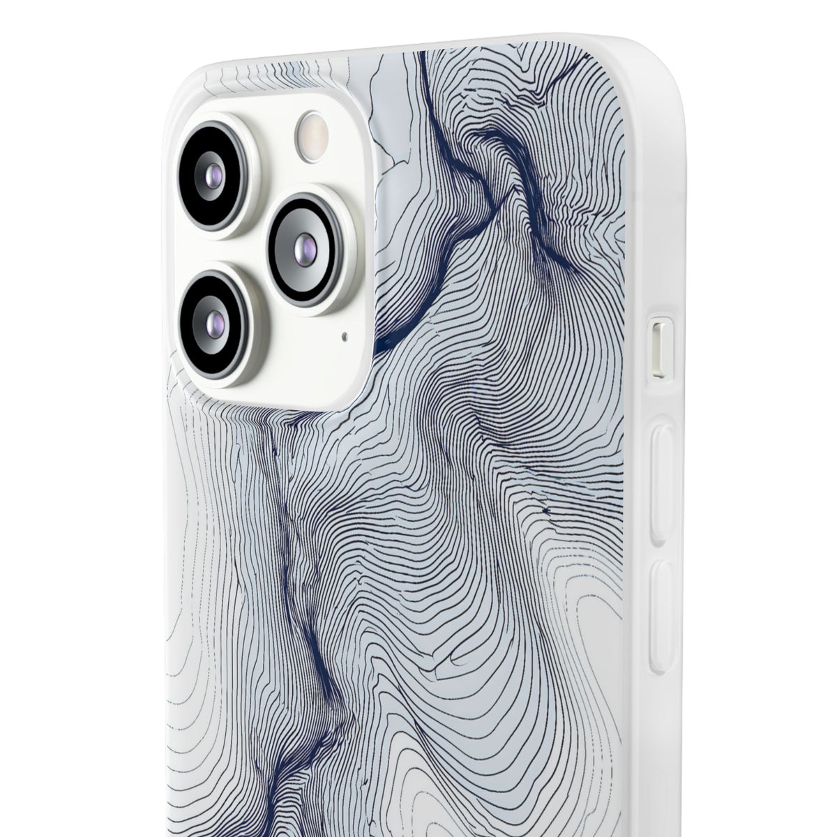 Nordic Ridge Contour · Lite Phone Case for iPhone ·  White