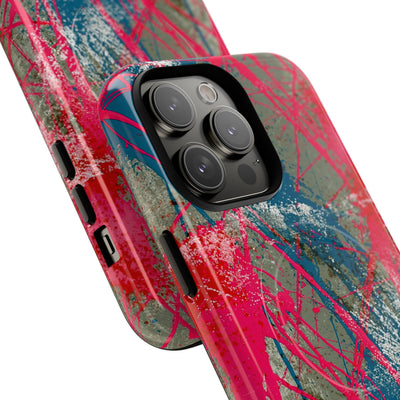 Neon Static Drip · Tough 2.0 Magnetic Phone Case for iPhone · Pink