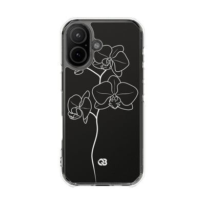 Black Impact MagSafe Phone Case for iPhone - Noir Alabaster Orchid