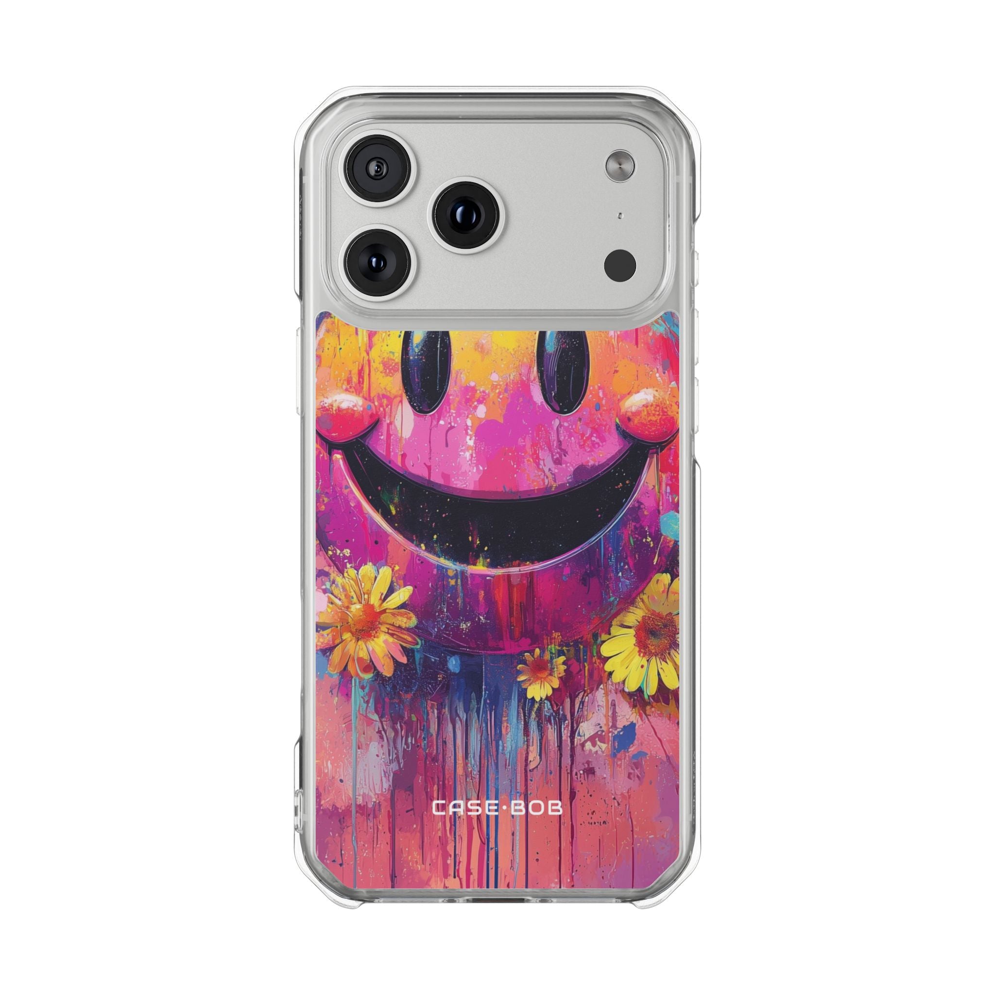 Smiley Bloom Drip iPhone 17 Pro Max Case - Impact