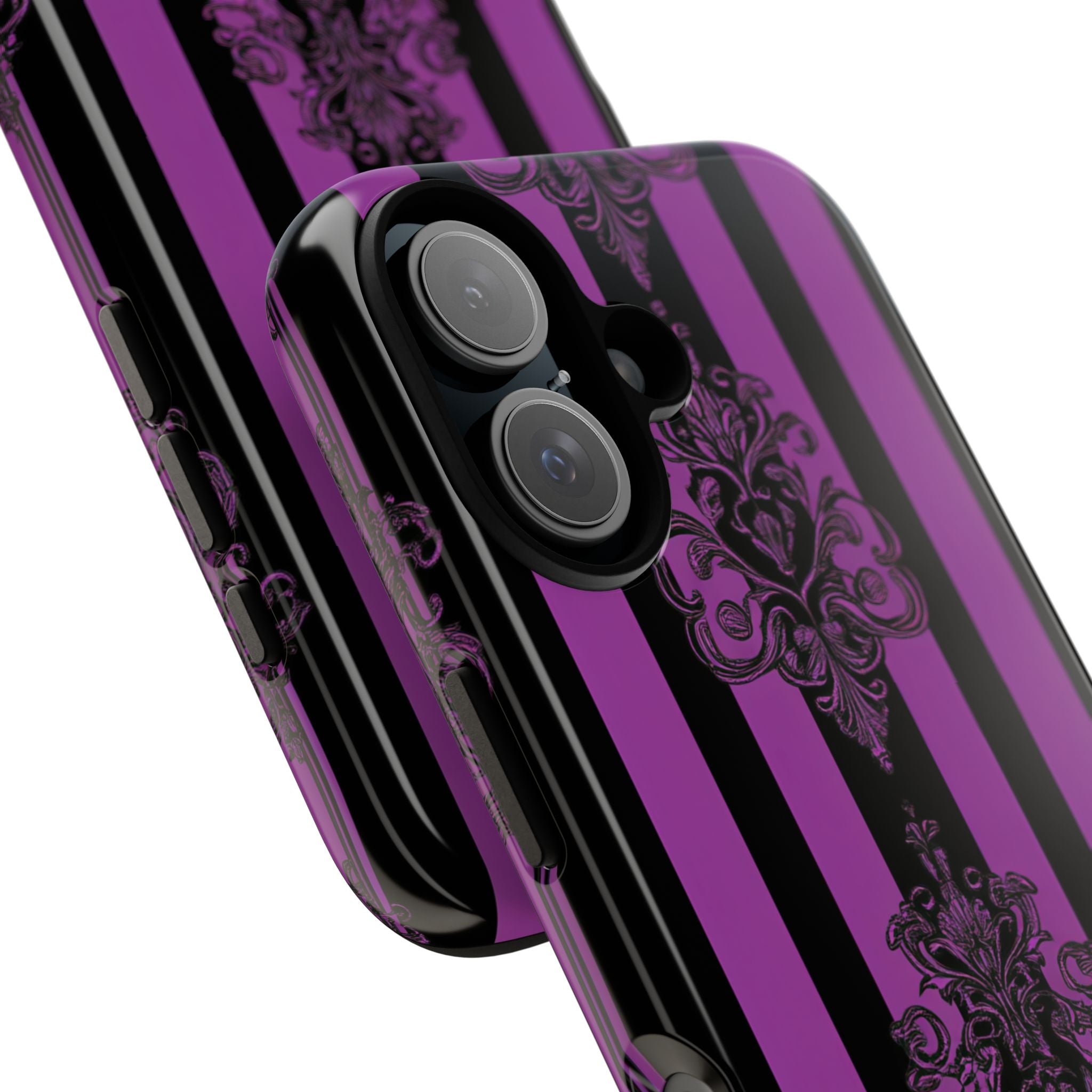 Damask Elegance Purple iPhone 16 Case - Tough