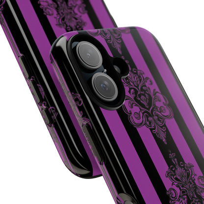 Damask Elegance Purple iPhone 16 Case - Tough