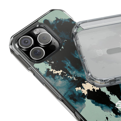 Rorschach Ink Void · Clear Impact Magnetic Phone Case for iPhone ·  Black
