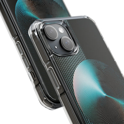 Blue Impact MagSafe Phone Case for iPhone - Cyan Vector Sphere