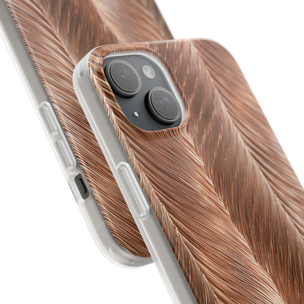 Rose Gold Weave · Lite Phone Case for iPhone ·  Brown