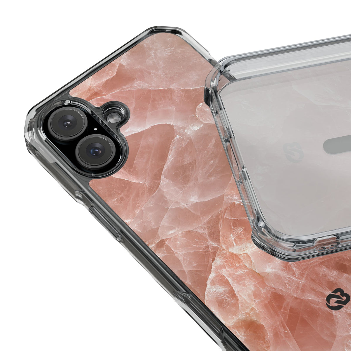 Rose Quartz Facet · Clear Impact Magnetic Phone Case for iPhone · Pink