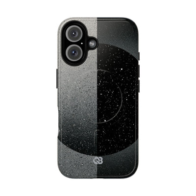 Black Tough 2.0 Magsafe Phone Case for iPhone - Lunar Static Orbit