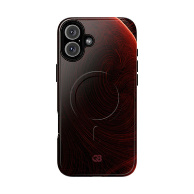 Red Tough 2.0 Magsafe Phone Case for iPhone - Crimson Flare Flux