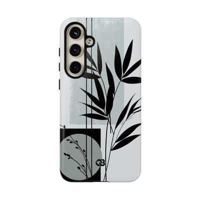 Grey Tough Phone Case for Samsung - Sage Bamboo Noir