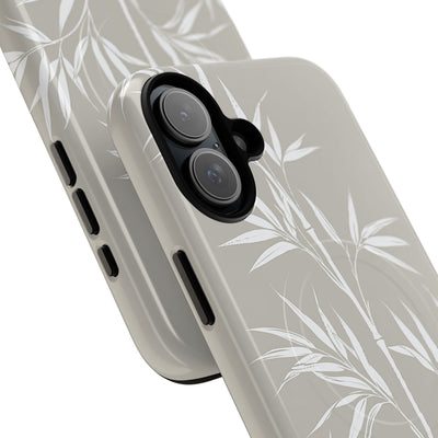 Beige Tough 2.0 Magsafe Phone Case for iPhone - Sandstone Bamboo Stalks