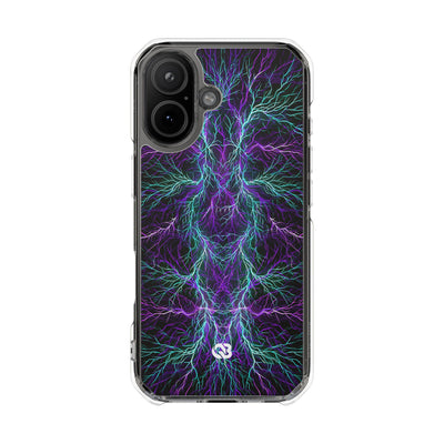 Electric Plasma Arbor · Clear Impact Magnetic Phone Case for iPhone · Purple