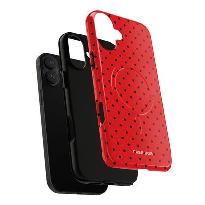 Crimson Dot Matrix iPhone 16 Plus Case - Tough+