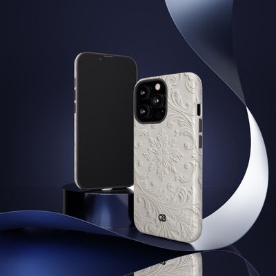Sculpted Acanthus Relief · Tough Phone Case for iPhone · White