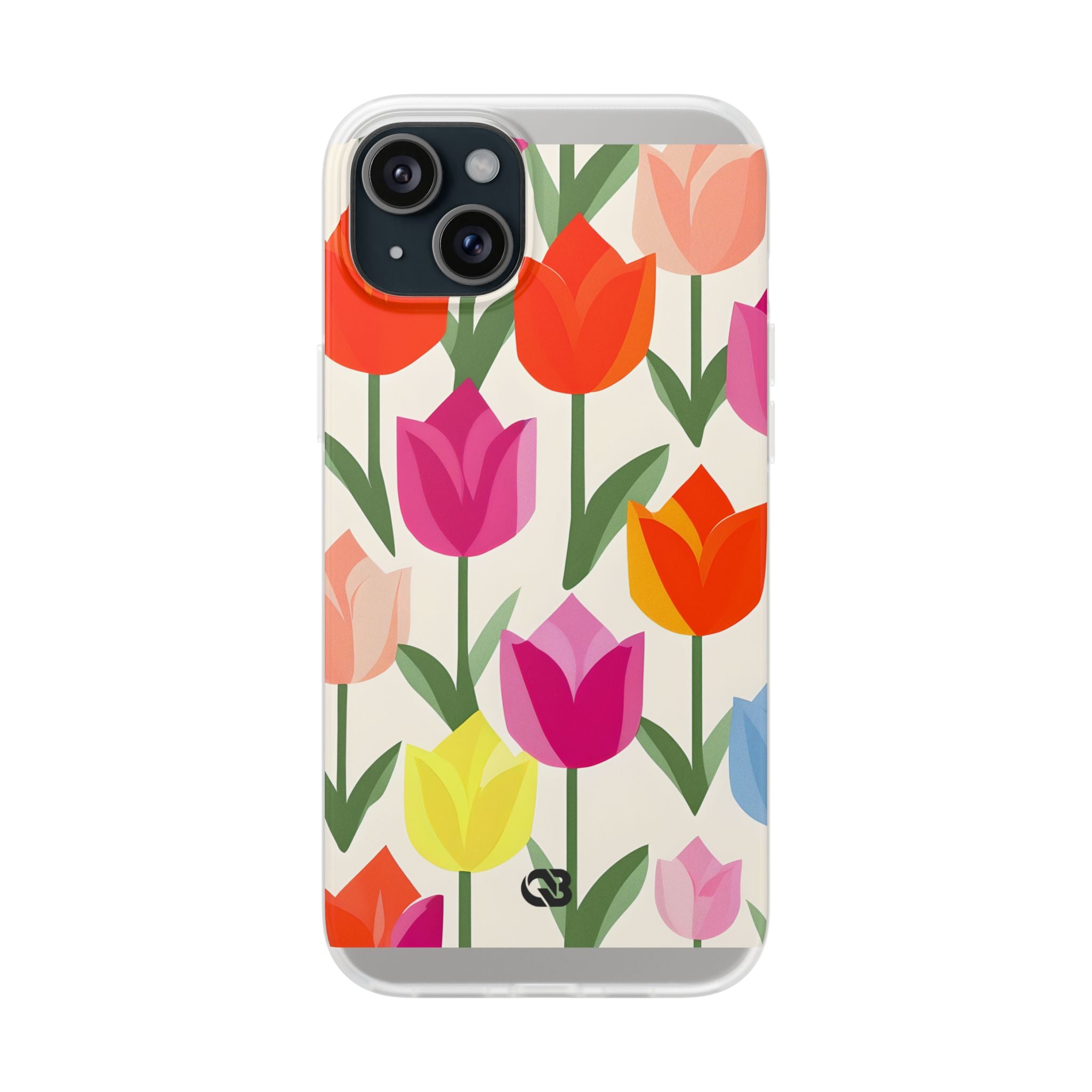 Vibrant Petal Grid · Soft Phone Case for iPhone
