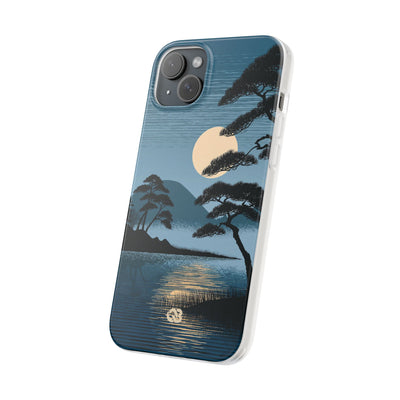 Blue Lite Phone Case for iPhone - Midnight Kyoto Pine