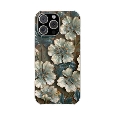 Gilded Blossom Reverie · Lite Phone Case for iPhone ·  Teal