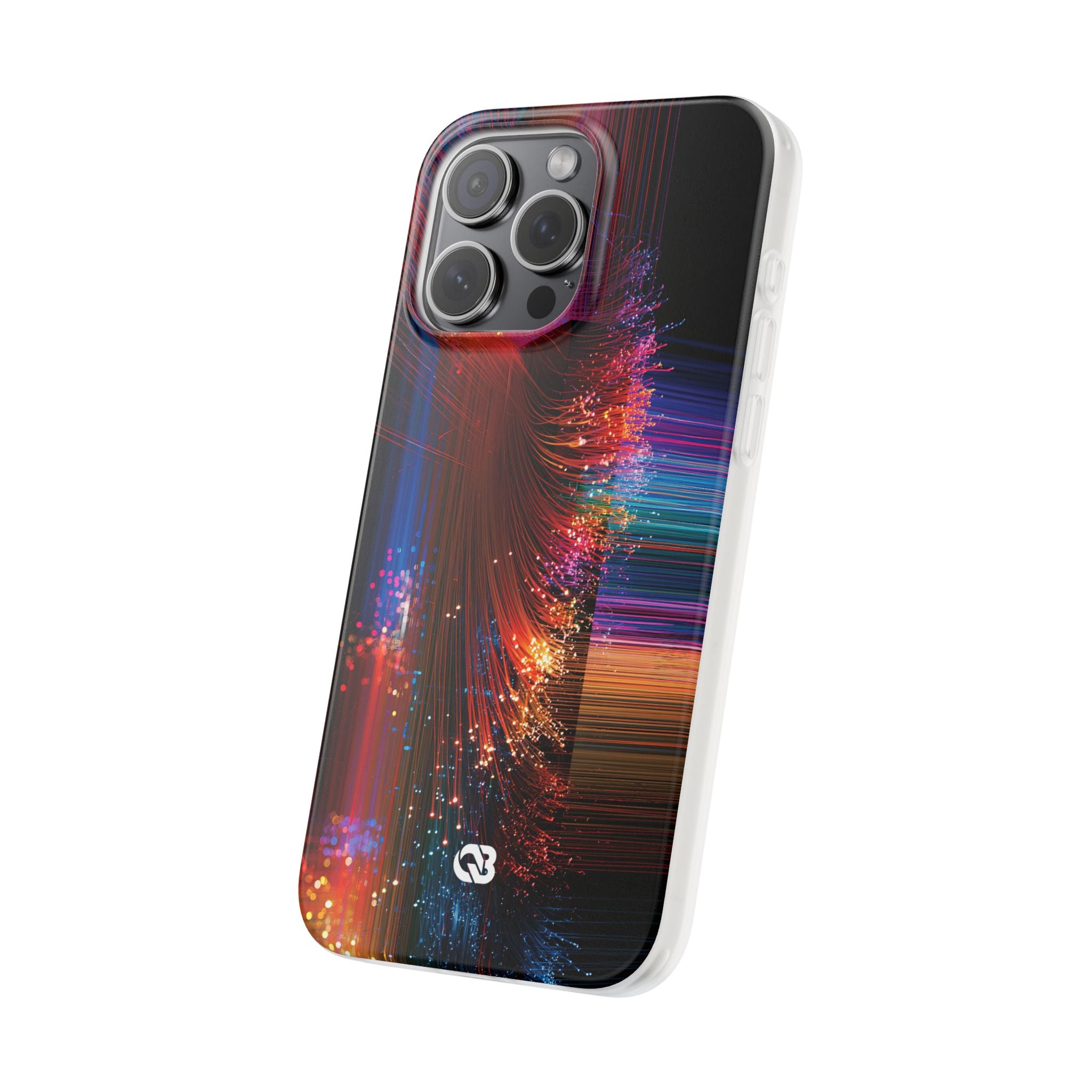 Black Lite Phone Case for iPhone - Cyber Optic Streak