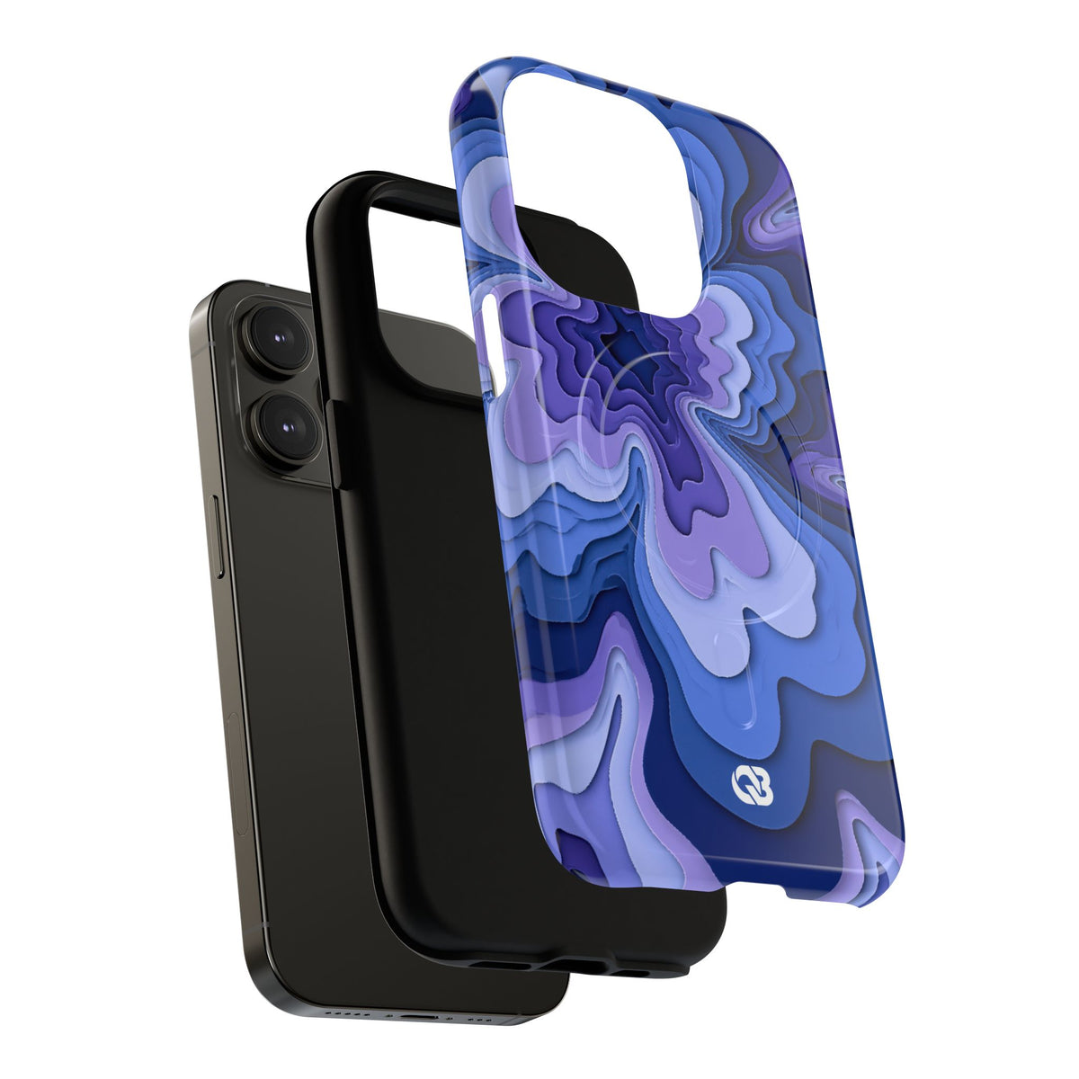 Periwinkle Strata Bloom · Tough 2.0 Magnetic Phone Case for iPhone · Purple