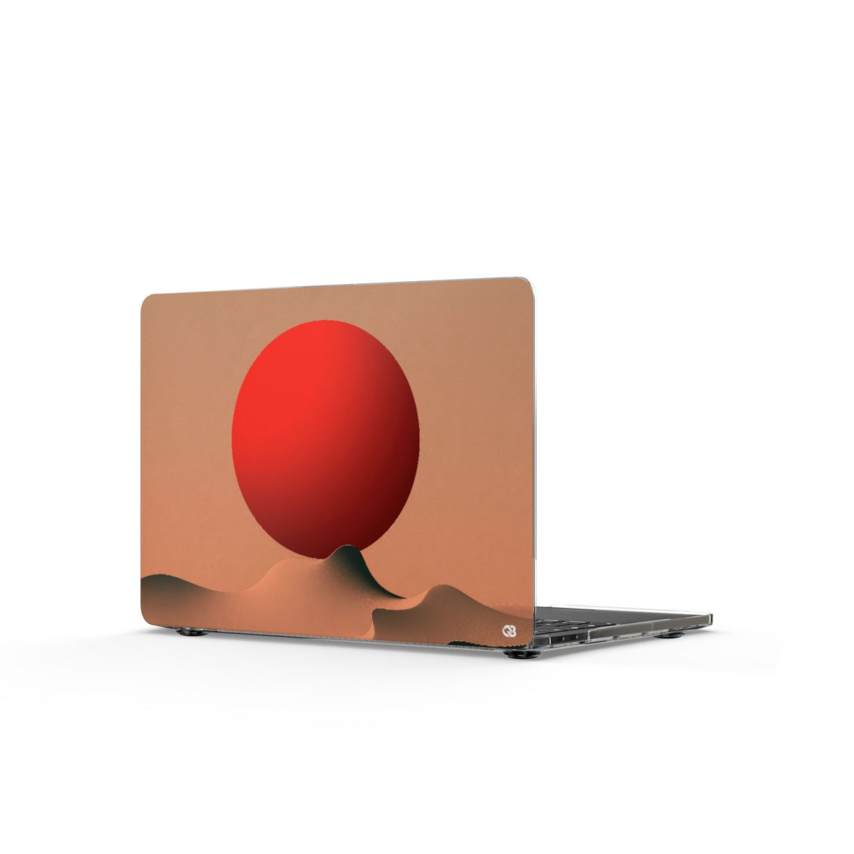 Crimson Sol Ridge · Clear Hard Case for MacBook · Red